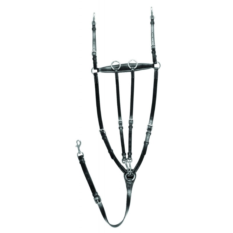Martingala Da Corsa Classica Kincade - In Pelle Per Cavalli Con Anelli Regolabili - Foto 4