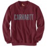 CARHARTT Felpa da uomo Mens Carhartt Block Logo Sweatshirt Heather Port