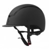 Casco CAP con rivestimento gommato e inserti lucidi neri Equitheme