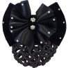 Fermaglio “Strass” velvet hairclip with hairnet