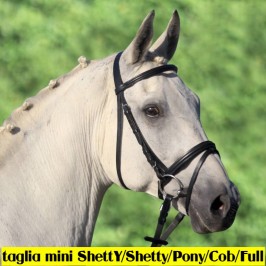 Milageto Testiera per Briglia per Cavalli Pony Imbottita Morbida
