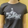 T-shirt con stampa cavallo