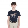 T-SHIRT BAMBINI SLIM FIT CON SILHOUETTE CAVALLO FLOREALE