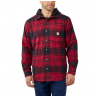 CARHARTT FLANNEL FLEECE LINED HOODED SHIRT JAC