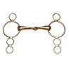 Pessoa Cyprium Continental Gag Bit, 4-Ring Cheeks