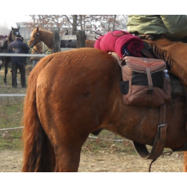 Porta borraccia con bisaccia per sella americana COMANCHEROS