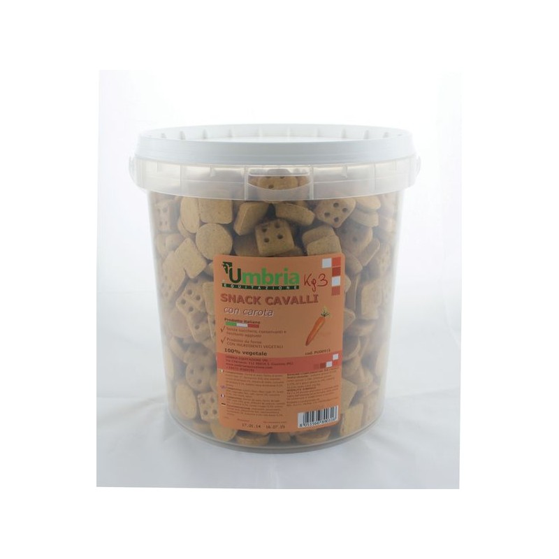 Biscotti per Cavallo 3 kg carota