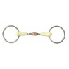 Filetto Happy Mouth in acciaio inox ad anelli, snodato in 3 parti, con oliva centrale girevole